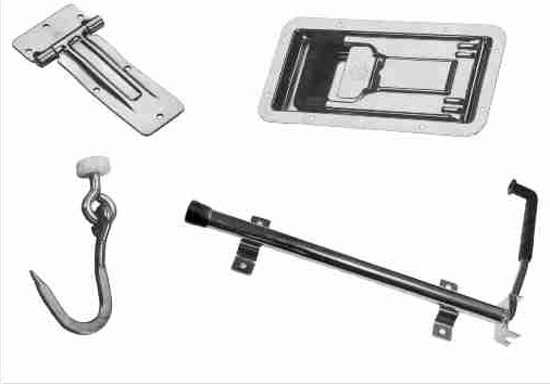 Cerniere - Maniglie - Fermoporta - Accessori per furgonature